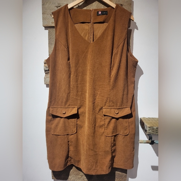 Kancy Kole Dresses & Skirts - Brown Sleeveless Dress